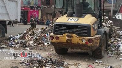 بالصور.. رفع 300 طن قمامة من الشوارع بشبرا الخيمة