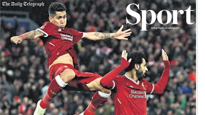 محمد صلاح يتصدر غلاف «تليجراف»: «لا يمكن إيقافه»