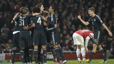 بايرن ميونيخ يسعى لتأكيد التأهل أمام أرسنال فى دورى أبطال أوروبا