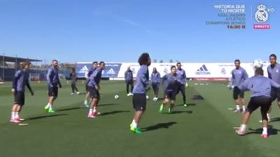 بالفيديو.. لاعبو ريـال مدريد يختتمون تدريباتهم استعدادا لأتليتكو