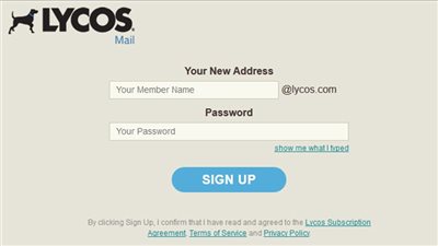 إيقاف خدمة البريد الإلكتروني المجانية من Lycos