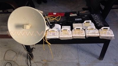 ضبط شبكة توزيع إنترنت بدون ترخيص في دمياط