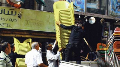 حملة لغلق المقاهي المخالفة بغرب مدينة نصر