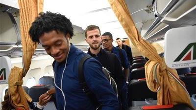 بالصور.. لاعبو يوفنتوس يغادرون إلى موناكو قبل موقعة دوري الأبطال