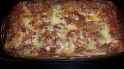 طريقة إعداد صينية المكرونة بالسبانخ والبارميزان واللحم المفروم