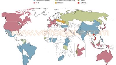 بالخرائط.. أخطر التهديدات التي تواجهها دول العالم