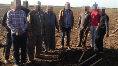 المسطحات المائية بكفر الشيخ تضبط 7 أشخاص أثناء تنقيبهم عن الآثار (صور)