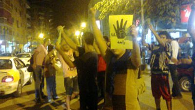 أهالي المنصورة يفضون وقفة لأنصار 