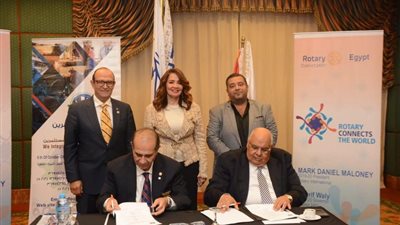 بروتوكول تعاون بين جمعية مستثمرى أكتوبر وروتاري مصر لتشغيل 5 آلاف شاب