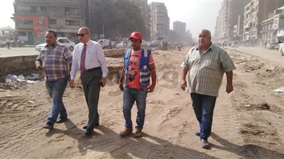 نائب محافظ القاهرة يتفقد توسعة محور جسر السويس (صور)