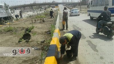 حملة نظافة شاملة أمام معهد القلب بمطار إمبابة