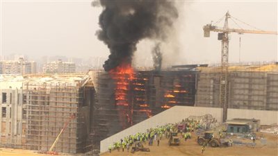 15 صورة ترصد حريق المتحف المصري الكبير
