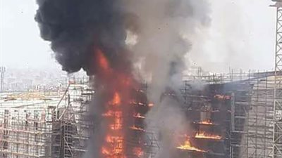 مصادر: حريق المتحف الكبير لم يؤثر على تمثال رمسيس وعمود مرنبتاح (صور)