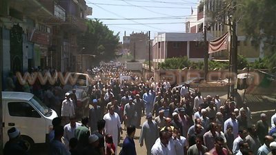 بالصور..تشييع جثمان  شهيد تفجيرات رفح بمسقط رأسه بالمنوفية