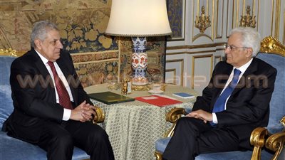 «محلب» في لقائه الرئيس الإيطالي: نواجه الإرهاب والفكر المتطرف سويا.. ماتاريلا: معكم على خط المواجهة الأول.. 5 مليارات يورو حجم التجارة بين البلدين.. ورئيس الوزراء يدعوه لزيارة القاهرة