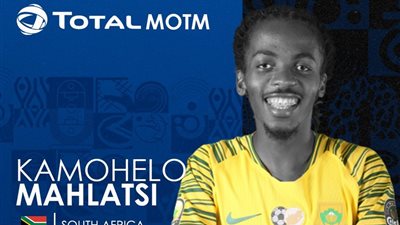 ماهالاتسي يفوز بجائزة أفضل لاعب في مباراة جنوب أفريقيا وزامبيا