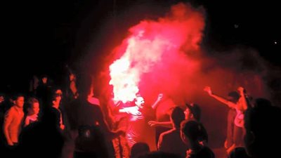 مسيرة لـ«الإرهابية» بالشماريخ في العاشر من رمضان