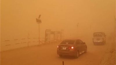 إغلاق طريق «سوهاج - قنا» الصحراوي بسبب العاصفة الترابية