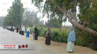 سلسلة بشرية لأعضاء الإرهابية بالمنوفية تضامنا مع غزة