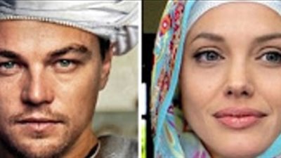 بالفيديو والصور.. أمير قطر يحارب حضارة مصر بـ«أنجلينا جولي ودي كابريو»