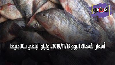 أسعار الأسماك اليوم 2019/11/13.. وكيلو البلطي بـ30 جنيها