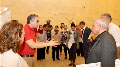 آخر تطورات أعمال تطوير قاعات العرض بالمتحف القومي للحضارة (صور)