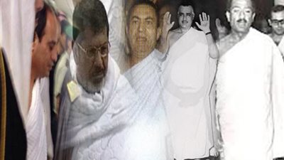 «رؤساء في الحرم».. محمد نجيب أول قائد.. عبدالناصر يزور المسجد الحرام بصحبة مجلس قيادة الثورة.. السادات يرتدي ملابس الإحرام في «71».. مبارك صاحب الرقم القياسي بـ 30 مرة.. والسيسي يد