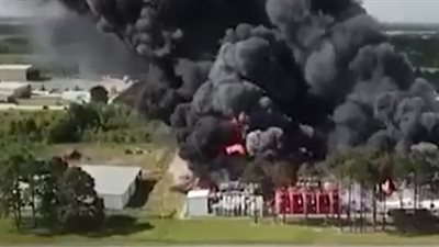 حريق هائل بمجمع «لويزيانا» الكيميائي بأمريكا (فيديو)