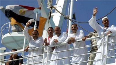 وصول آخر فوج من حجاج البر لميناء نويبع اليوم