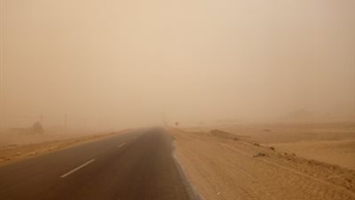 عاصفة ترابية تضرب الوادي الجديد (صور)