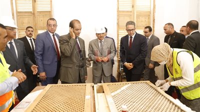 وزير الآثار يتفقد متحف الإسماعيلية ويوجه بتحديث نظم الإضاءة