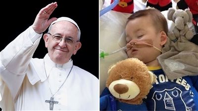 «ألفى إيفانز» مأساة طفل تهز العالم.. رفضته بريطانيا والتقطته يد بابا الفاتيكان..إيطاليا منحته جنسيتها للعلاج على أرضها.. طائرة هيلكوبتر تحت تصرفه... والموت يكتب الفصل الأخير في قصته