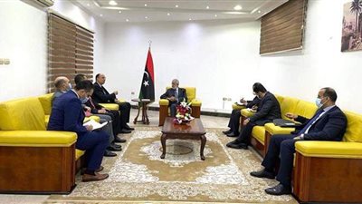 سيالة يستقبل الوفد المصري لبحث إعادة فتح سفارة القاهرة فى طرابلس | صور