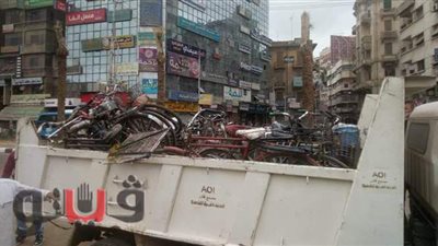 مصادرة ٢١ دراجة مربوطة بسور محطة قطارات طنطا