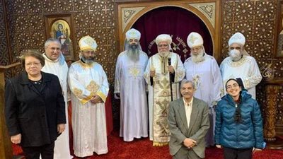 بعد تكليف البابا .. الأنبا أكليمندس يصلي بكنيسة الأنبا بولا بأرض الجولف