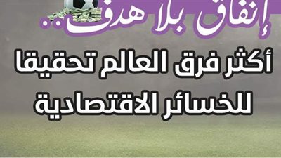 إنفاق بلا هدف.. أكثر فرق العالم تحقيقا للخسائر الاقتصادية | إنفوجراف