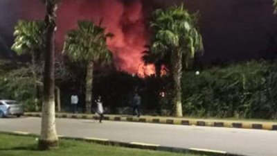 حريق يلتهم غرفة ألعاب رياضية بقرية سياحية بطريق الساحل الشمالي