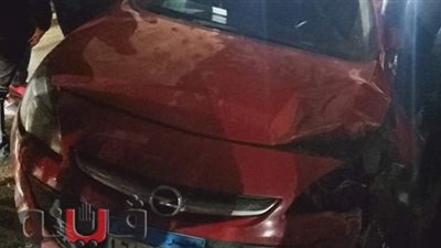 إصابة شخص في تصادم سيارة ملاكي بدراجة بخارية بالمحلة | صور