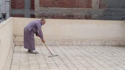 كسح مياه الأمطار من أسطح المساجد فى الإسكندرية