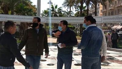 تطوير نافورة حديقة الجندى المجهول بالاسكندرية