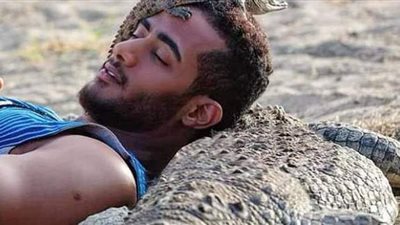 رفقة التماسيح.. محمد رمضان ينشر صورة من كواليس تصوير 