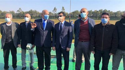 وزير الرياضة يشيد بتجهيزات نادي الصيد لاستضافة بطولة العالم للرماية