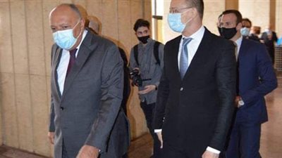 وزير الخارجية يعقد جلسة مباحثات مع نظيرة المجري