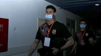 فريق الأهلي يصل إلى استاد مكابا لمواجهة سيمبا