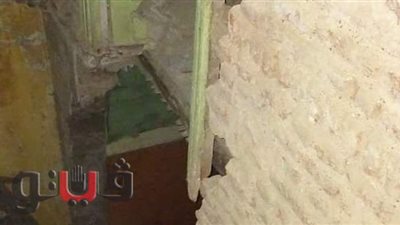 انهيار جزئي بعقار بشارع عثمان محمد في طنطا | صور