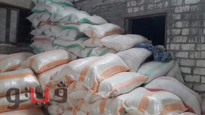 ضبط ٥٩ طن أعلاف مجهولة المصدر بالإسماعيلية | صور