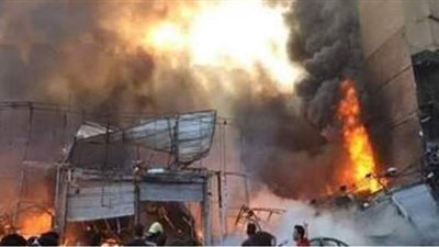 إخماد حريق شب داخل محل بويات بطنطا