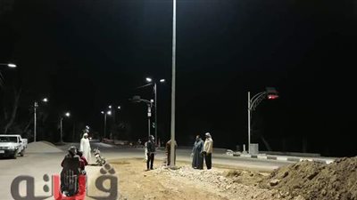 تجميل وإضاءة المسار السياحي بالبياضية في الأقصر