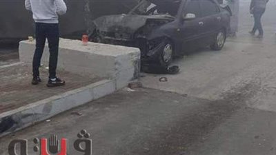 إصابة ٣ أشخاص من أسرة واحدة في حادث تصادم بالإسماعيلية