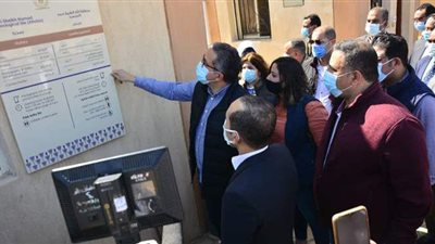 وزير السياحة يفتتح أعمال تطوير معبد أتريبس ومقابر الحواويش